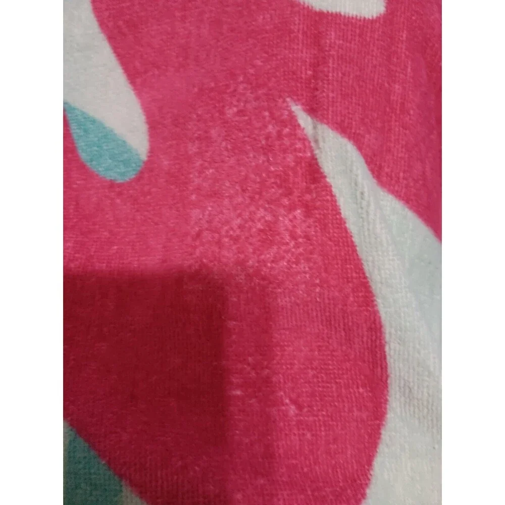 Coppertone Sunscreen Sun Tan Lotion Beach Towel Floral Hawaiian Look Hibiscus